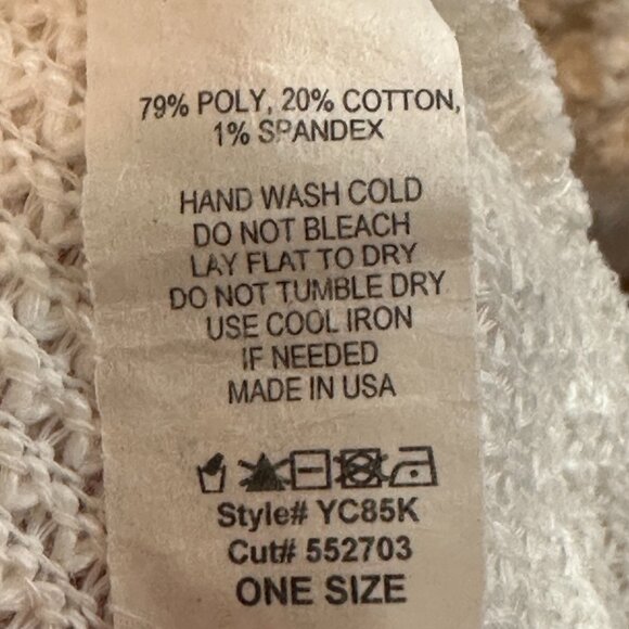 Judith March Boho Crochet Open Fringed Kimono with Deer PRint- O/S - Picture 5 of 7